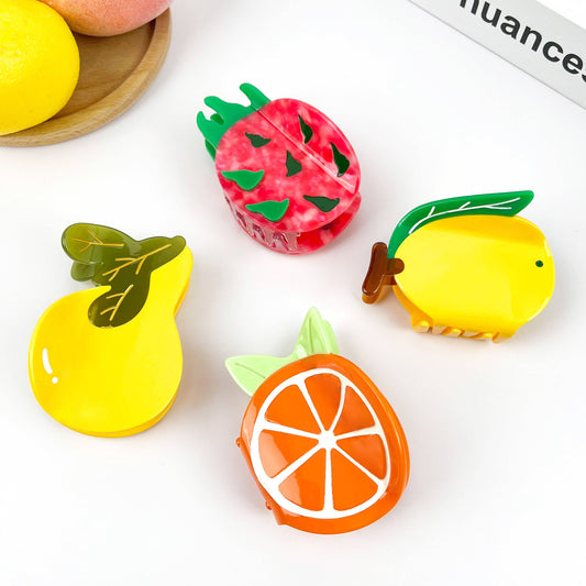 Cute Fruit Claw Clip, Playful Acetate Hair Clip