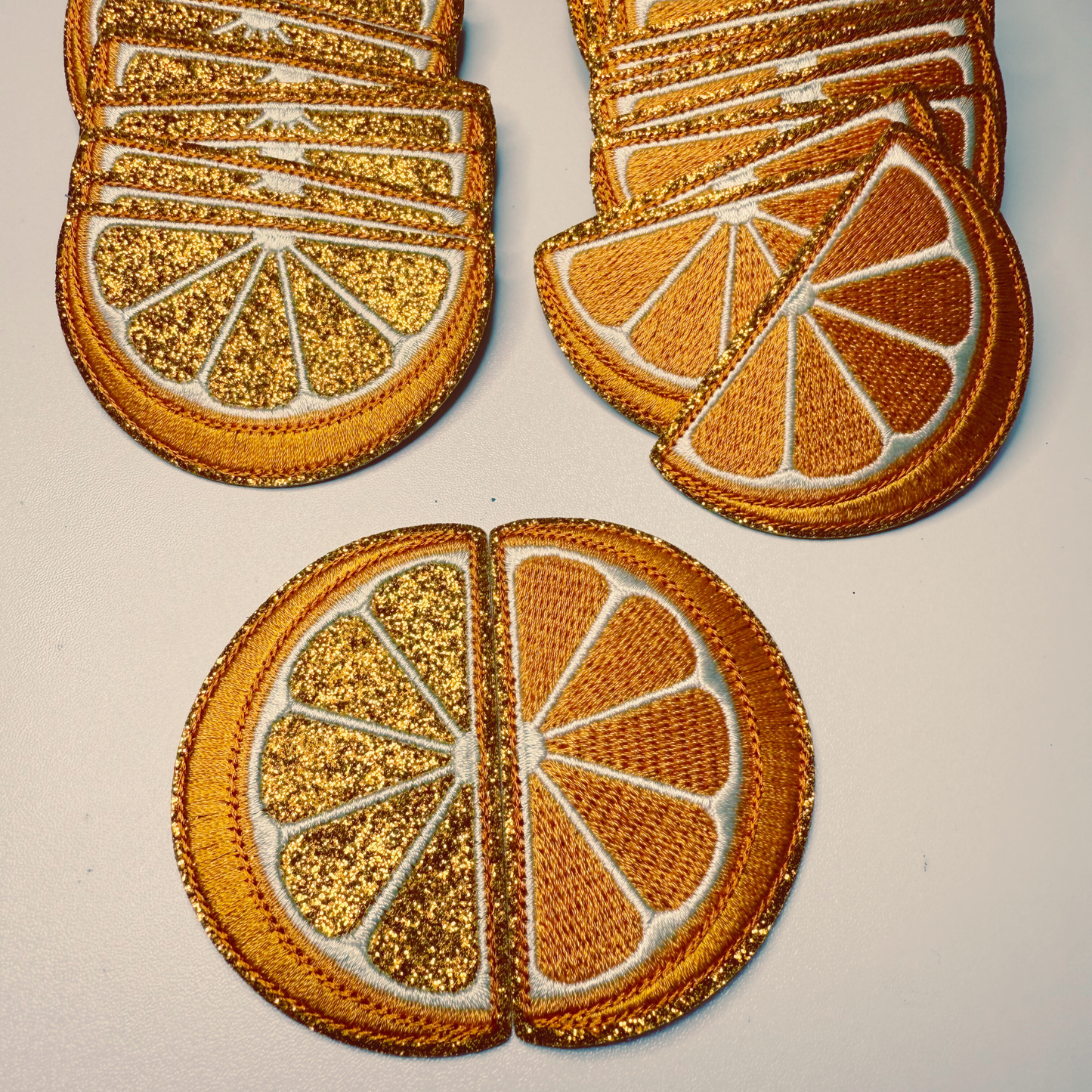 Embroidered Orange Hat Patches