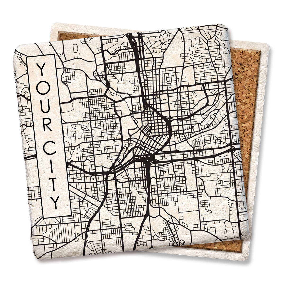 Custom City Street Map Coaster
