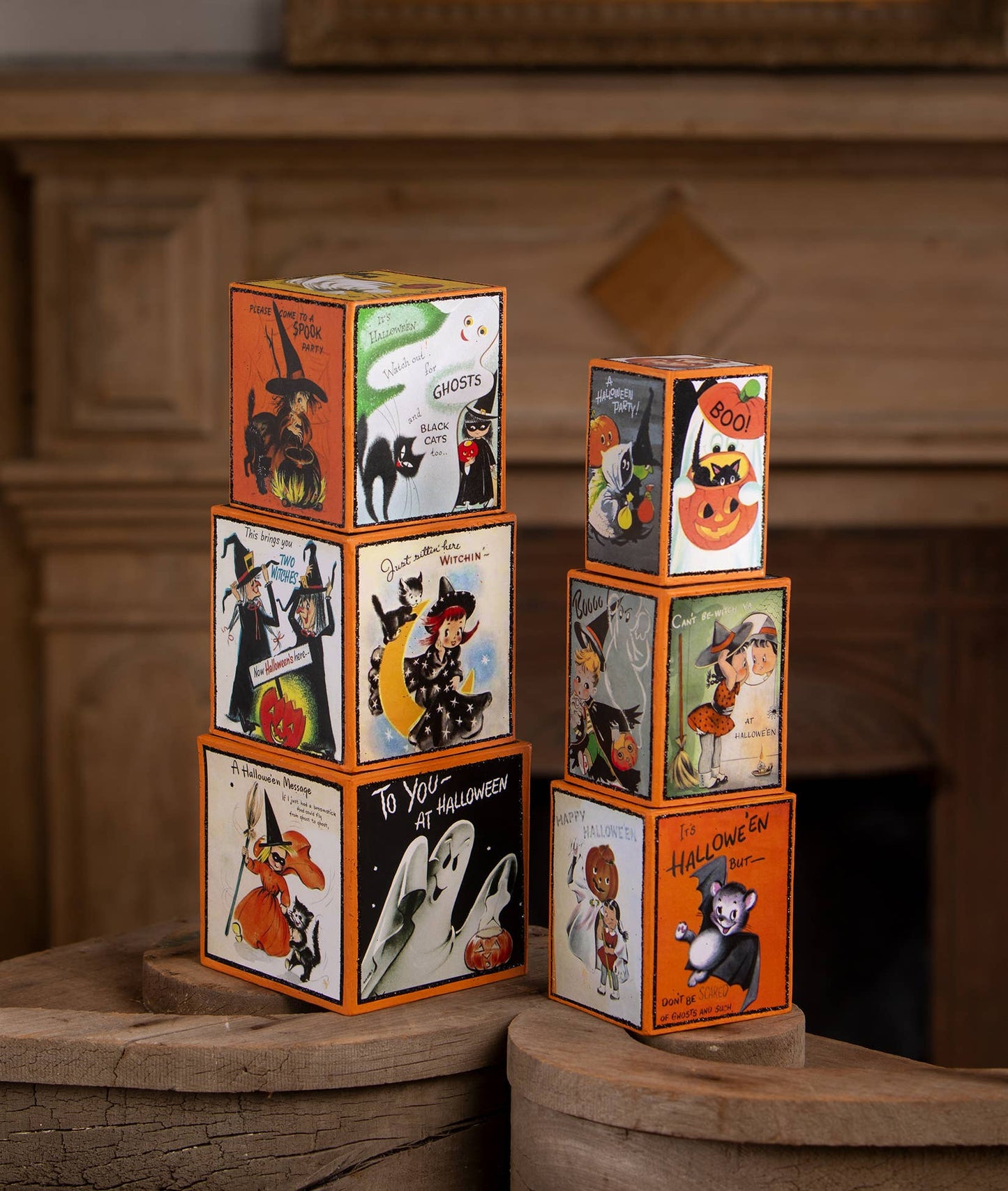 Retro Hallowen Stacking Blocks