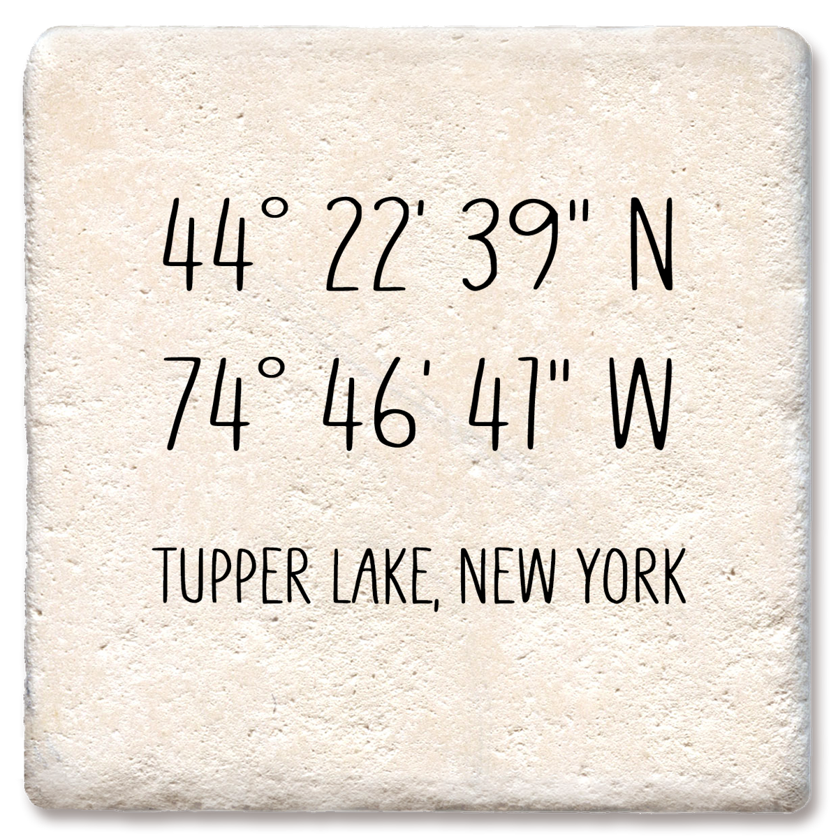 Custom City State Coordinates Coaster