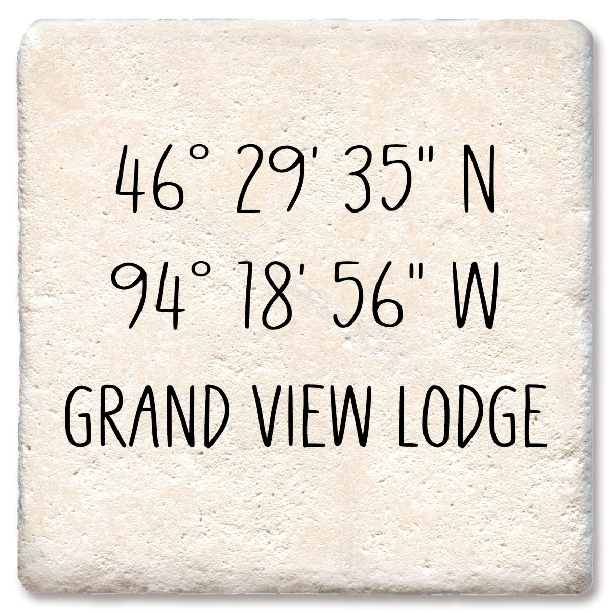 Custom City State Coordinates Coaster