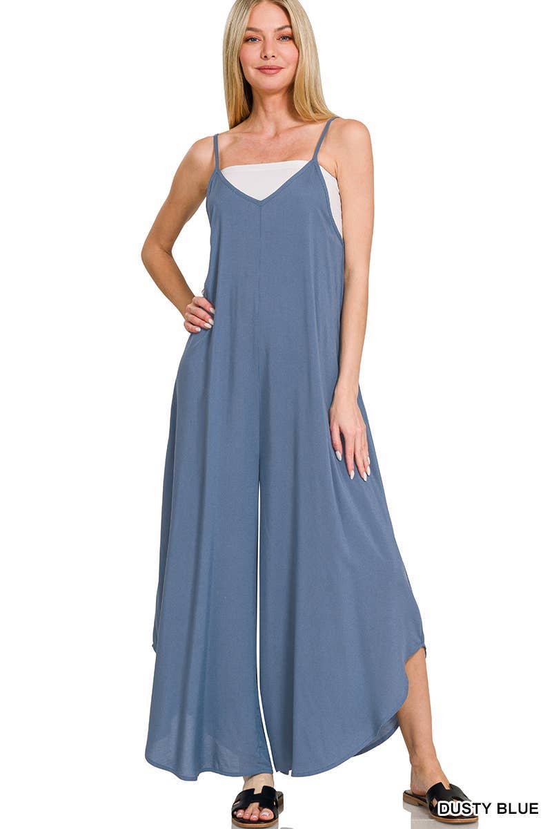 Wide Leg Rayon Challis Jumpers