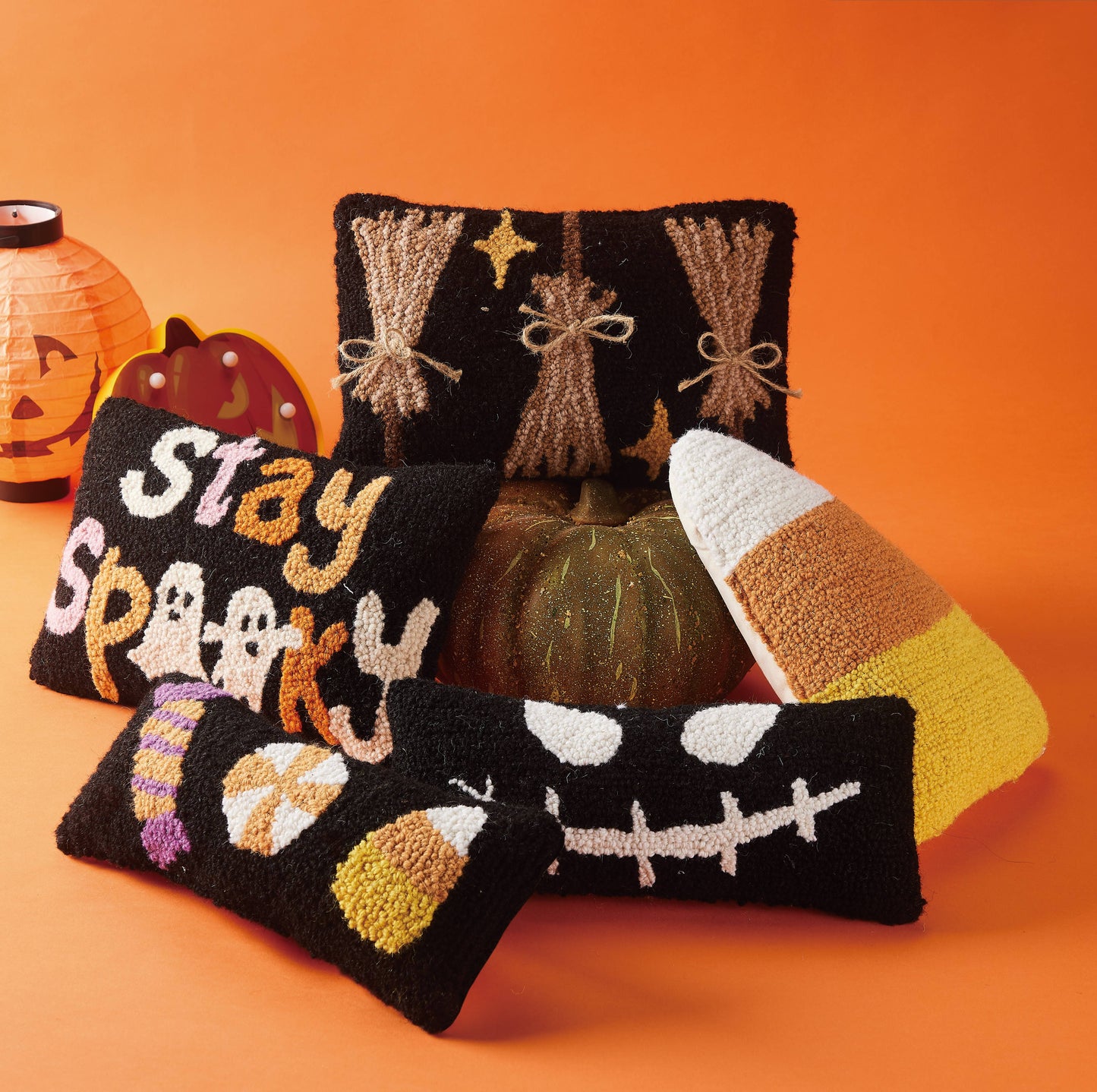 Halloween Candies Trio Hook Pillow