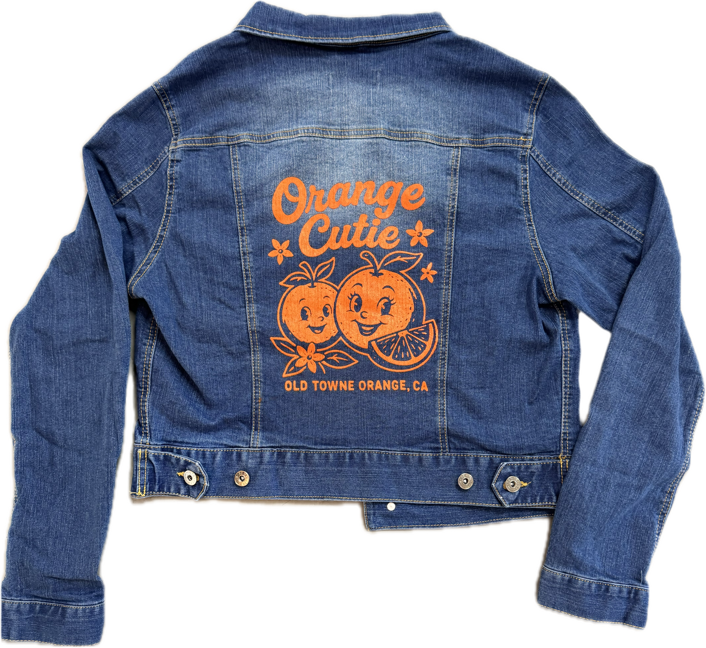 Orange Cutie Jean Jacket