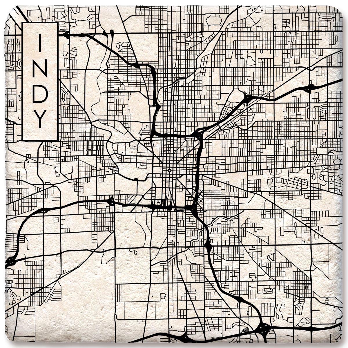 Custom City Street Map Coaster