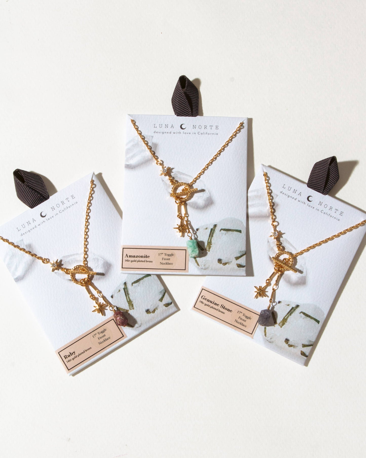 Not So Basic Gemstone Toggle Front Necklace