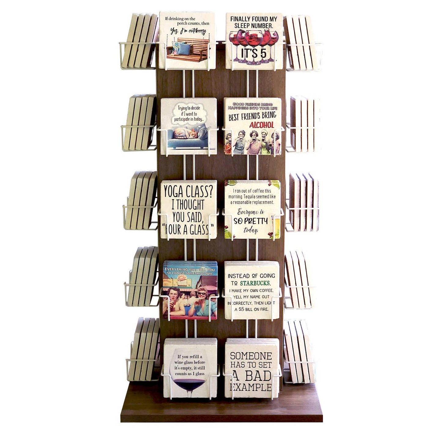 CERAMIC Coaster Countertop Spinner - MUST ADD 120 COASTERS