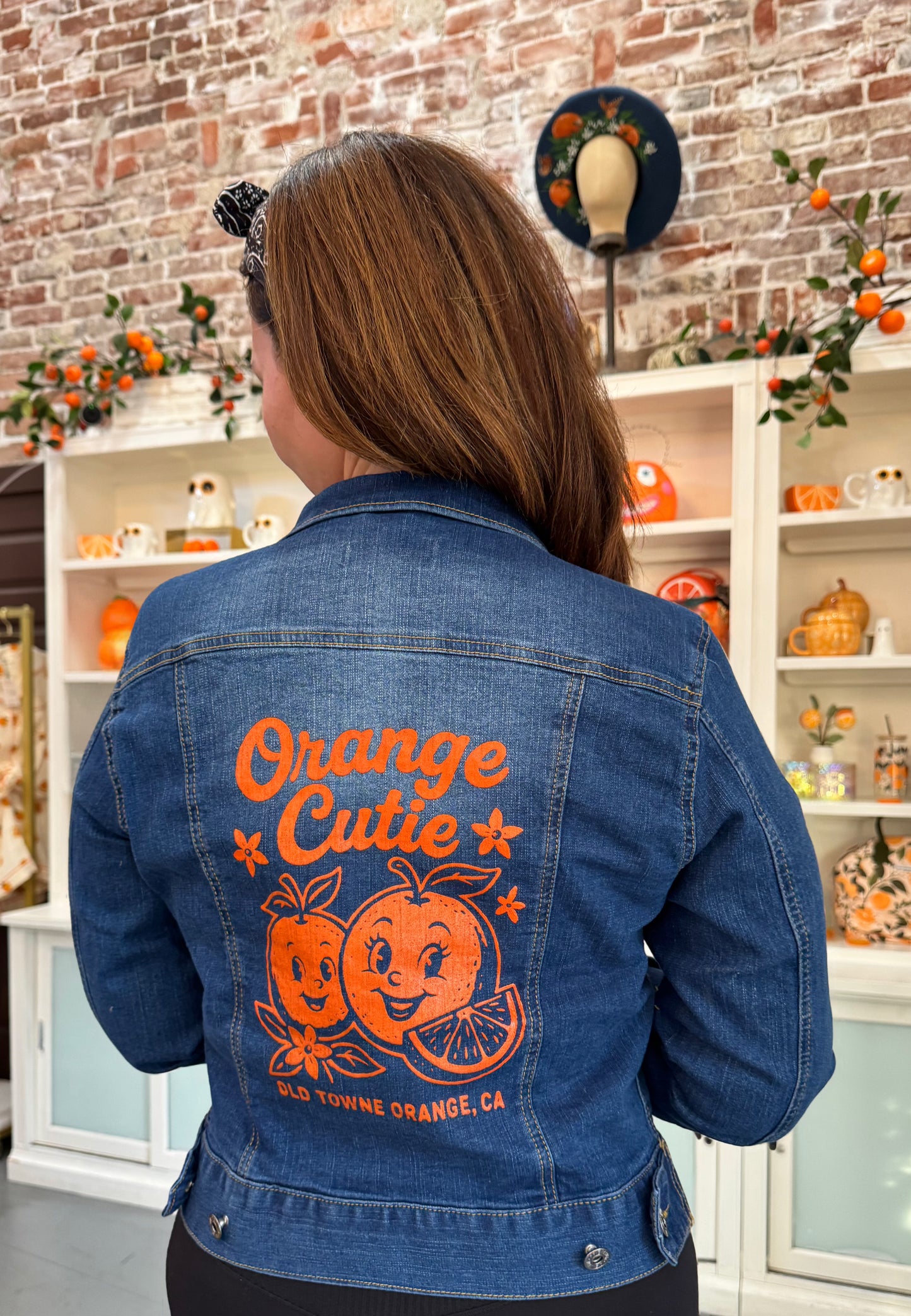 Orange Cutie Jean Jacket