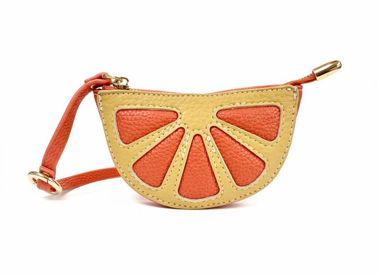Orange Slice Bag Charm Purse