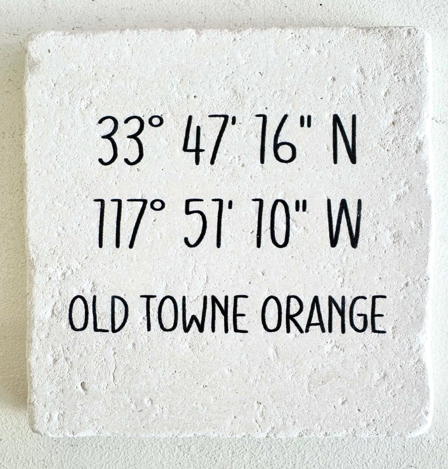 Orange Circle Coordinates Coaster
