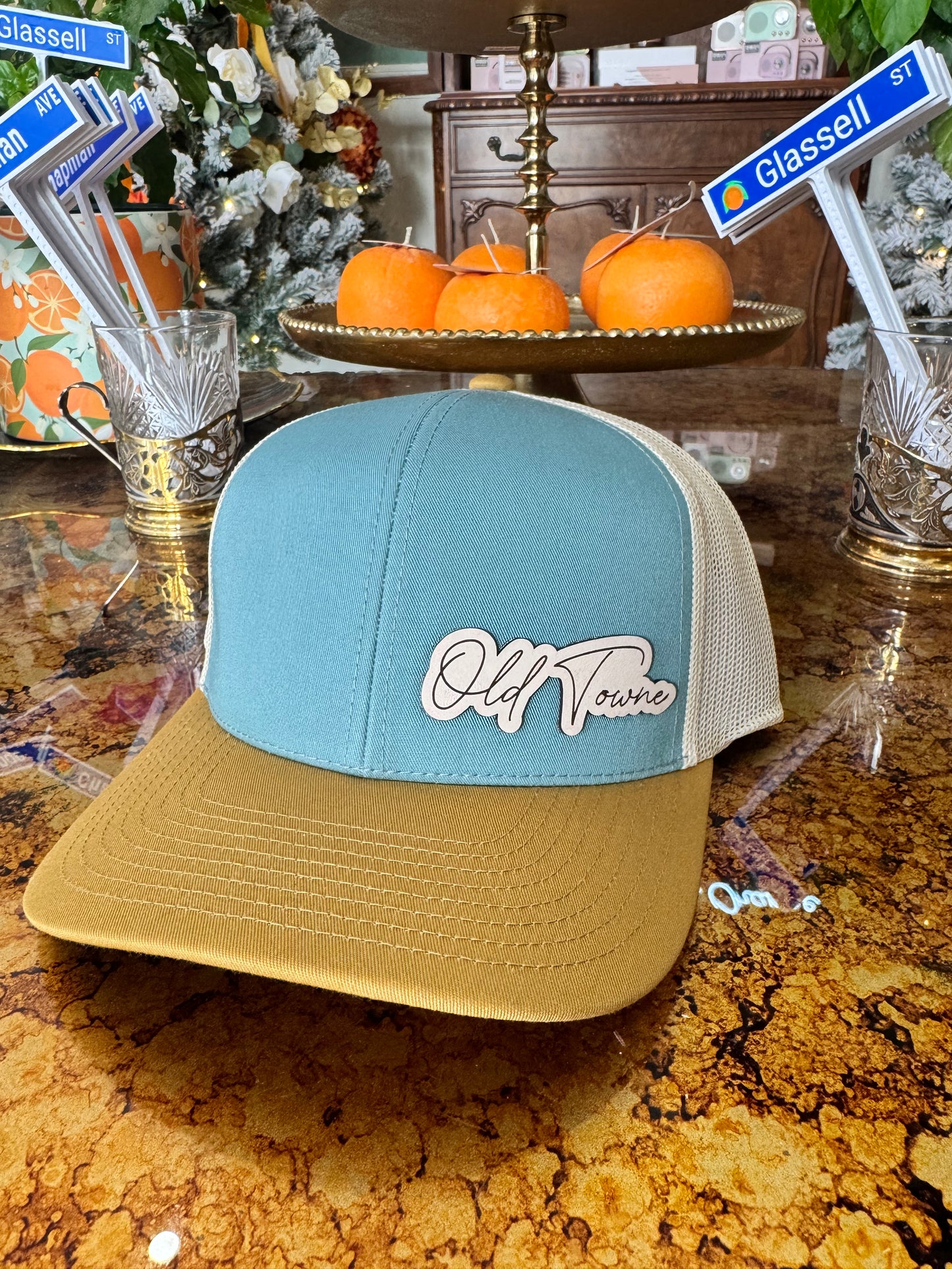 Old Towne Leather Engraved Hat