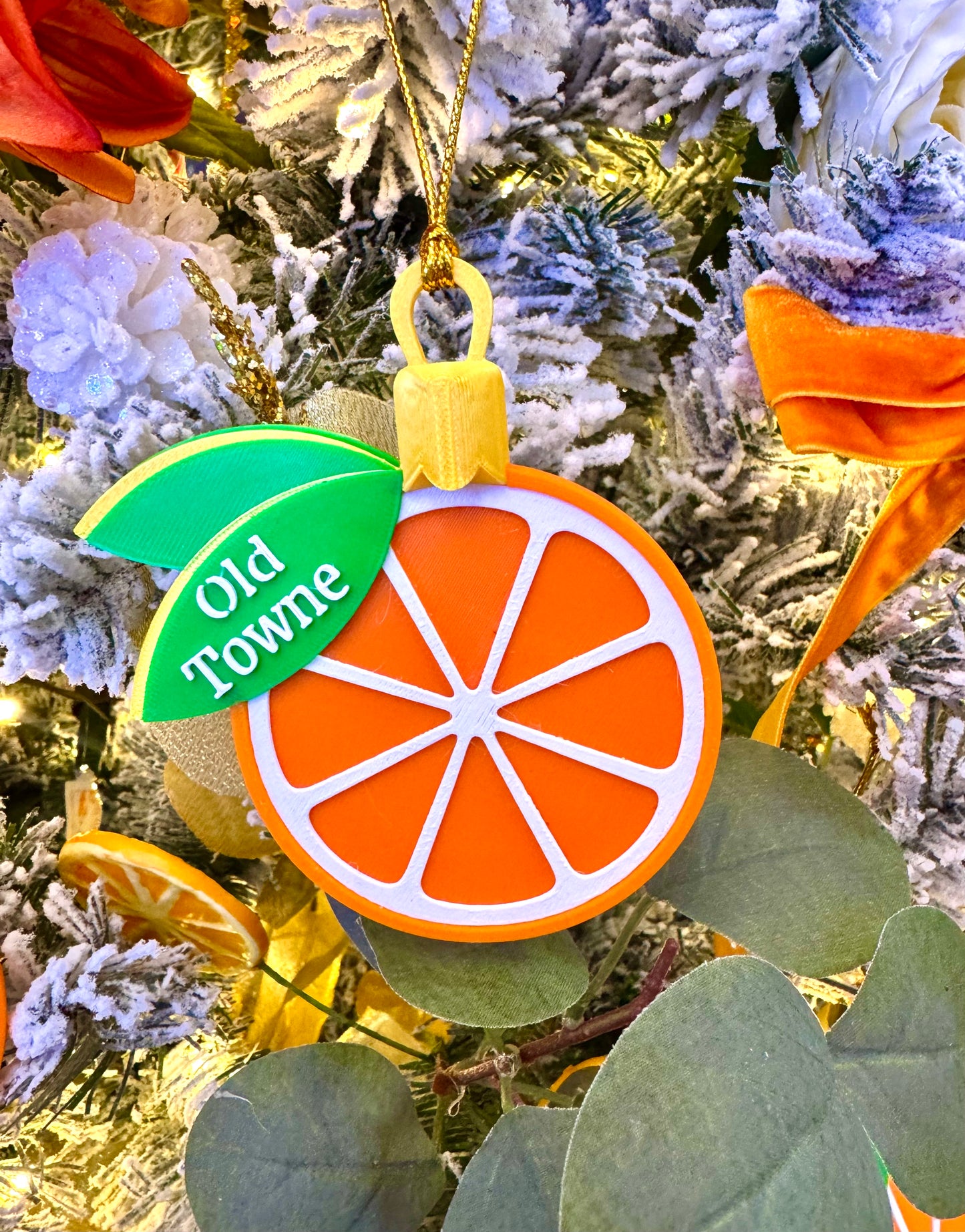 Old Towne Orange Christmas Ornament