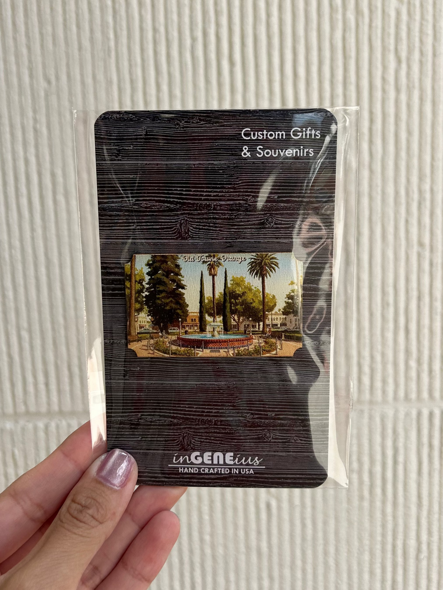 Fountain Plaza Wooden Sticker