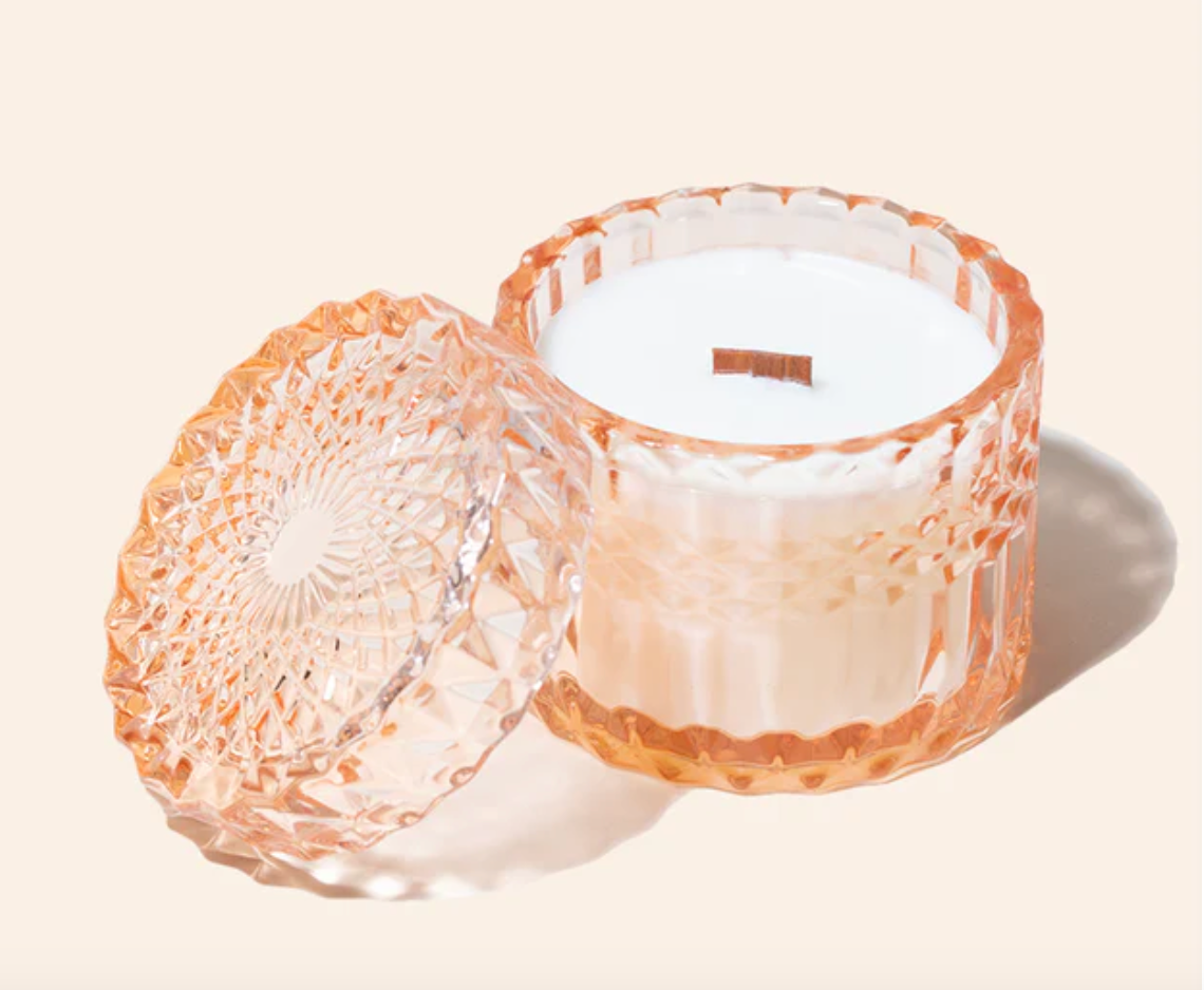 Handmade Clementine Crush Crystal Candle