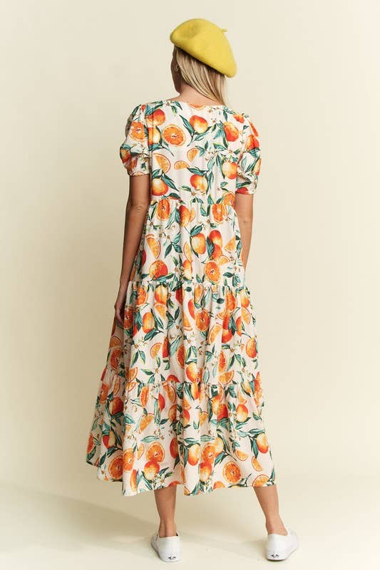 Orange Grove Dress with Pockets