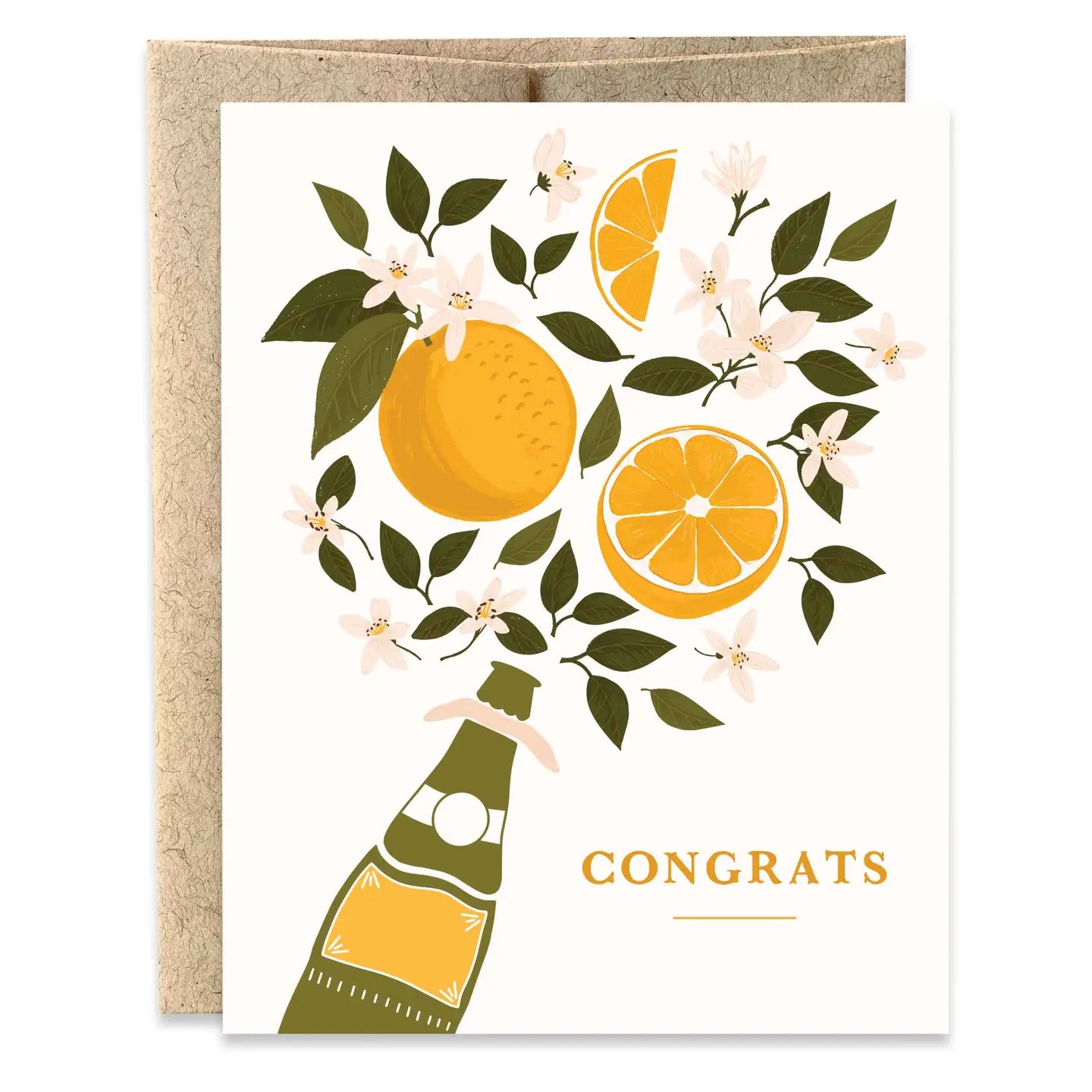 Congrats Orange Citrus Greeting Card