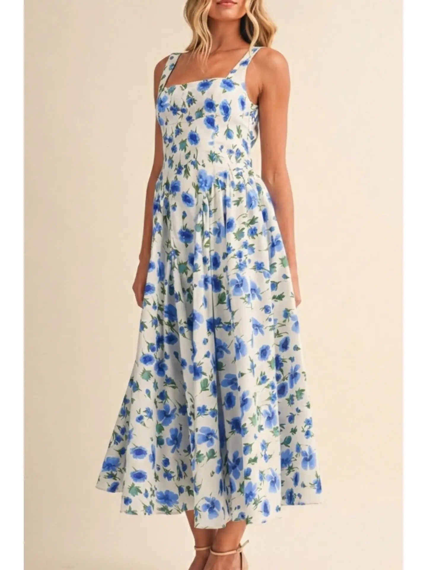 Flower Print Midi Dress