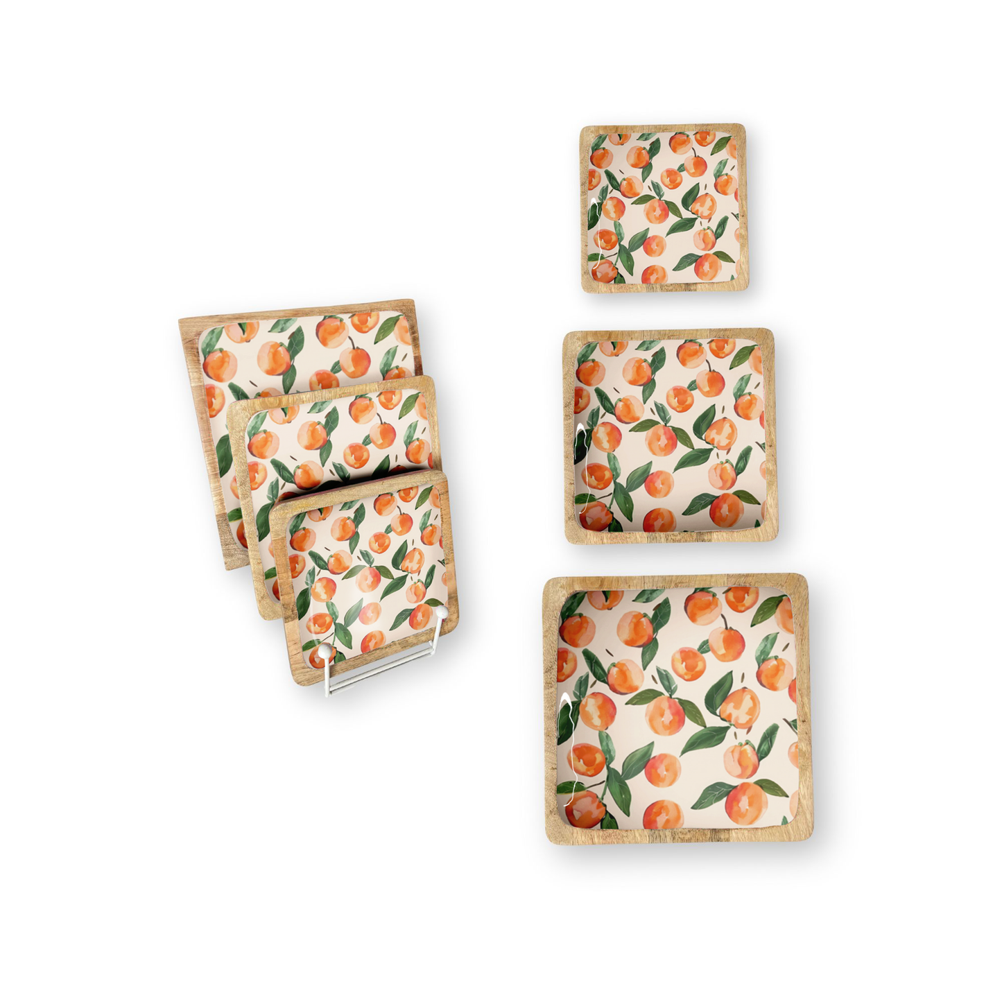 Peach Square Trays