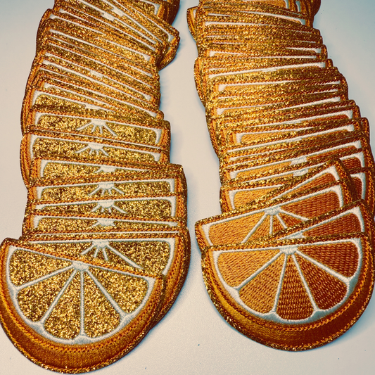 Embroidered Orange Hat Patches