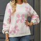 Pullover Floral Plus-Size Sweater