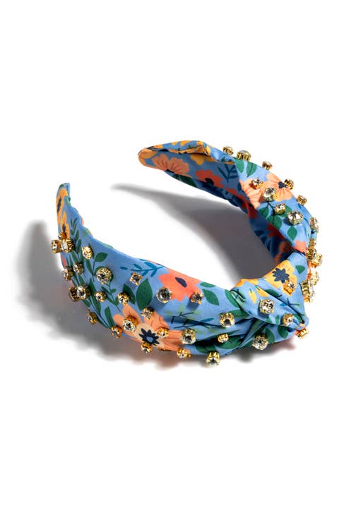 FLORAL EMBELLISHED KNOTTED HEADBAND