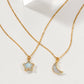 To the Moon and Back Best Friend Necklace Set- Moonstone