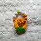 Fruits Orange Silicone Teether Rattles