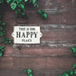 Happy Place Sign-White-5.5"L