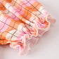 Pumpkin Bow Ghost Smock Embroidered Plaid Girls Dress