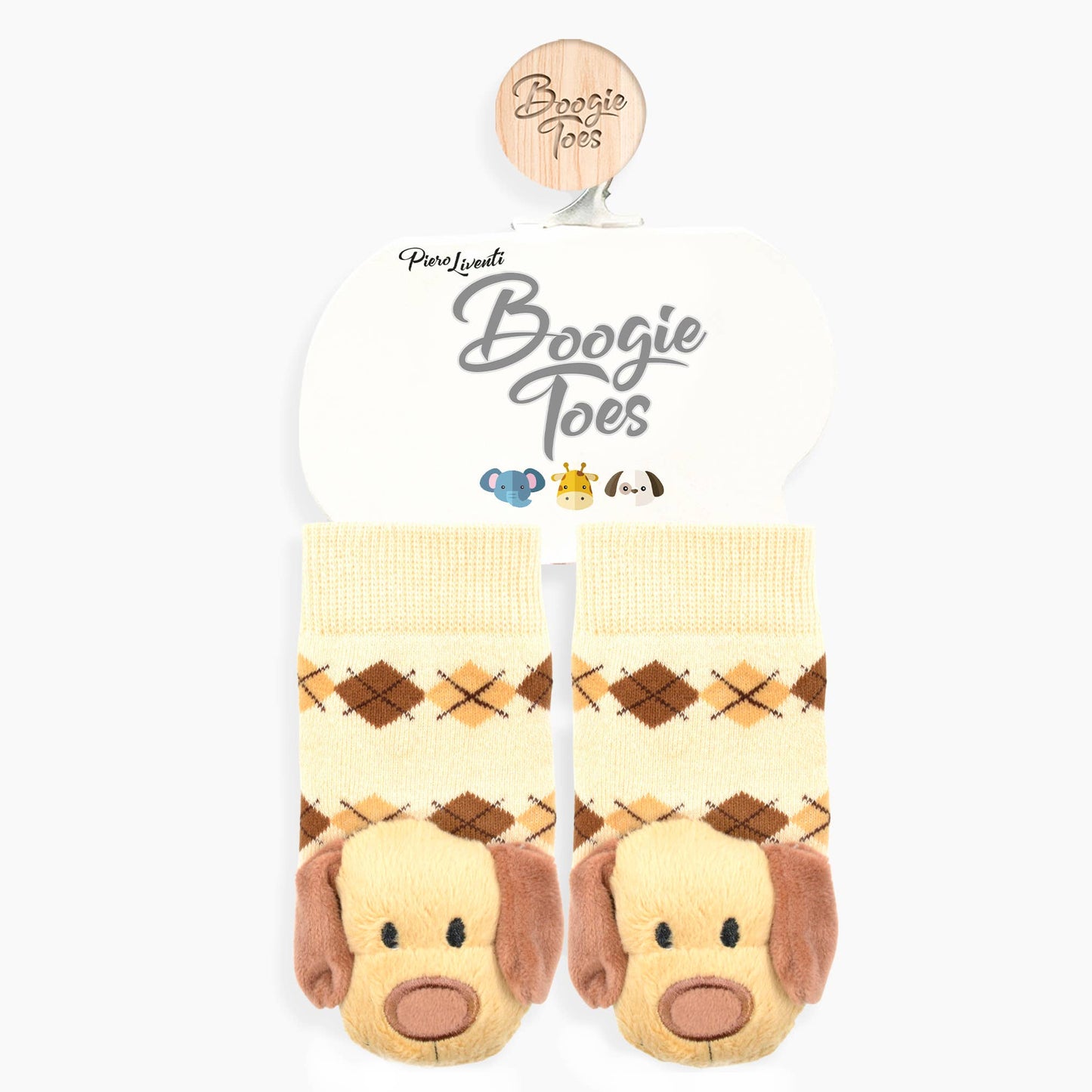 Brown Dog Boogie Toes Rattle Socks