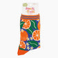 Women's Bamboo Socks - Blue, Orange Tree: Size US 5-9