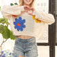 FLORAL PATCH SWEATER