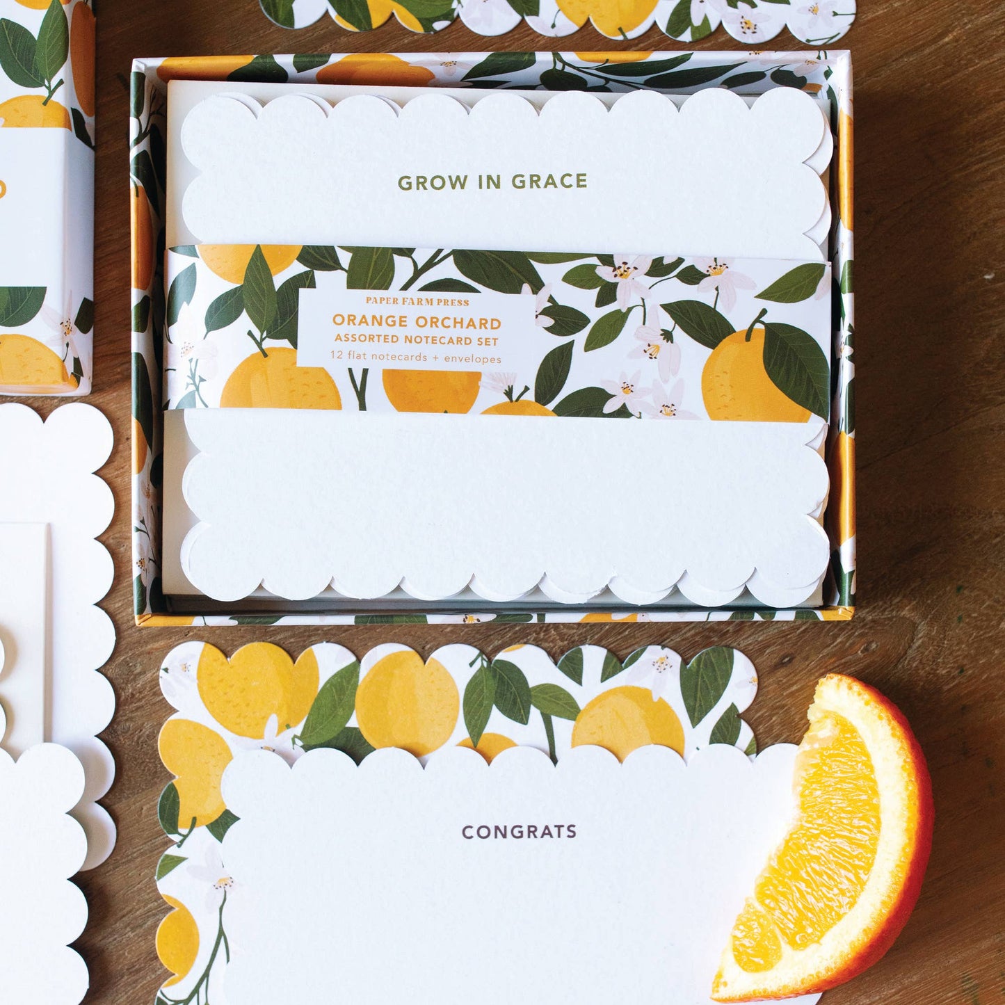 Orange Orchard Assorted Notecard Set
