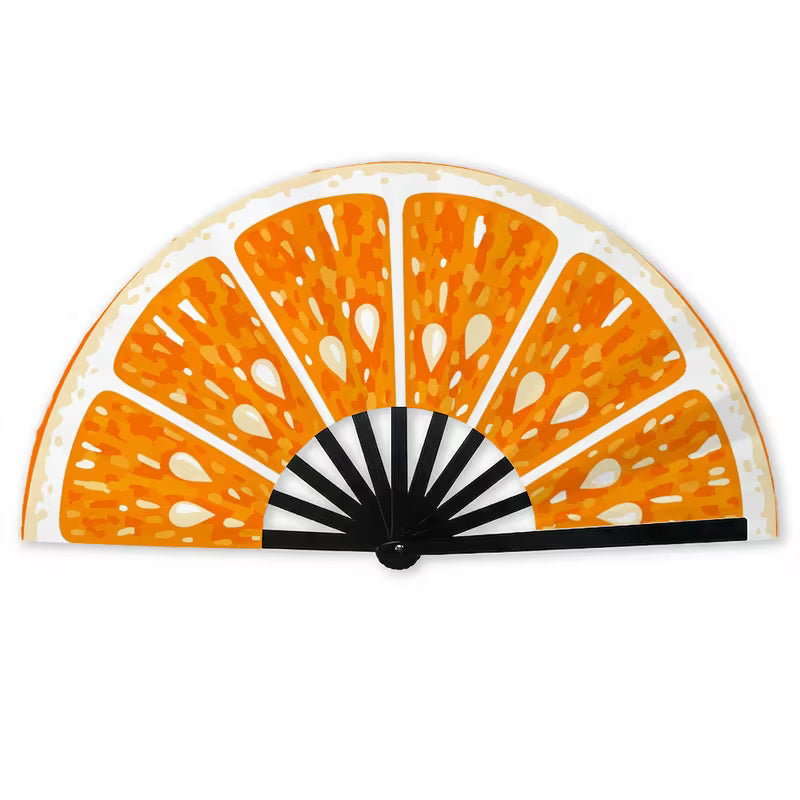 Orange Slice Hand Fan