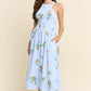 Fruit Smocked Neck Dress