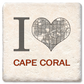 Custom I Heart City Map Coaster