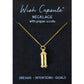 Wish Capsule Necklace w/ 3-Paper Scrolls - Gold Capsule