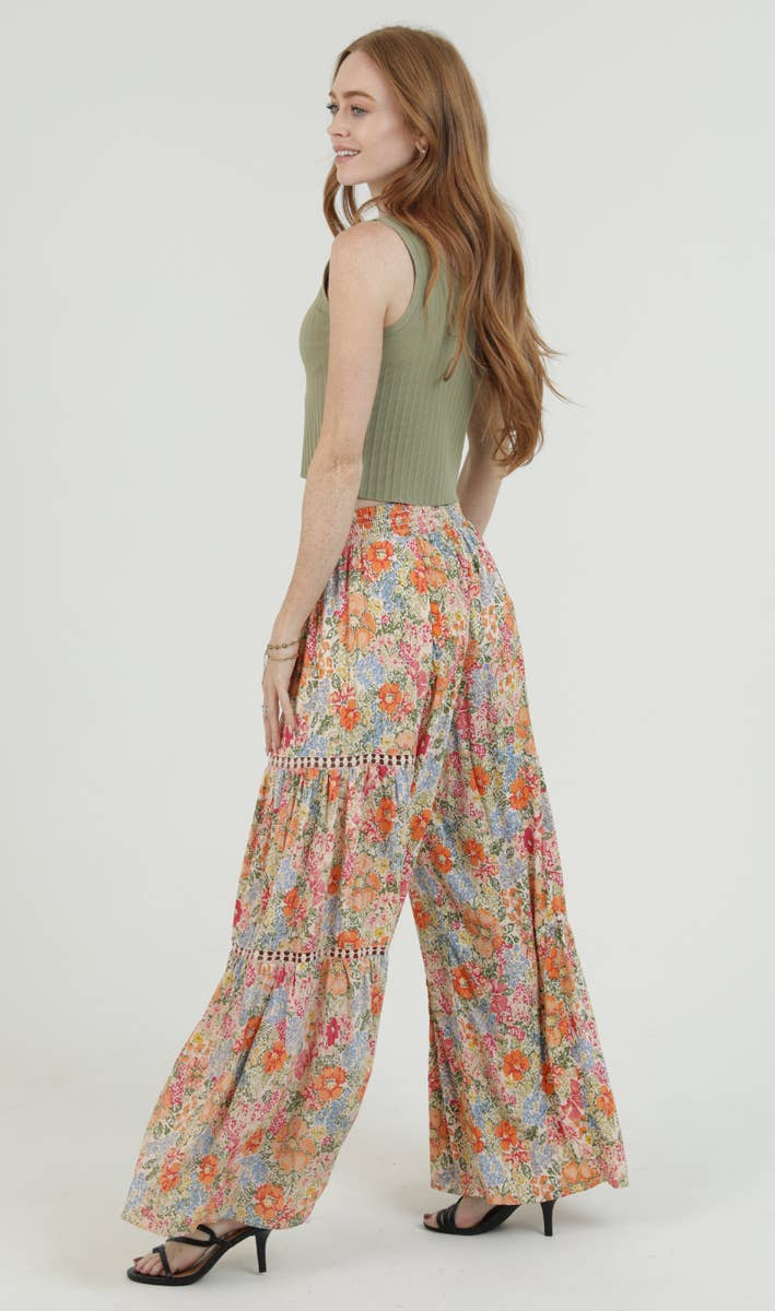 Flower Wide Leg Pants