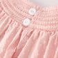 Autumn Halloween Light Pink Ghost Embroidery Smock Girl Dress
