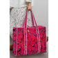 Botanical Velvet Quilted Tote Bag