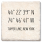 Custom City State Coordinates Coaster