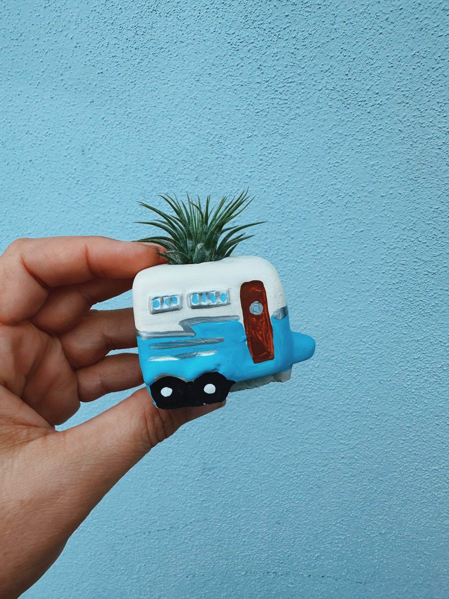 Vintage Camper Mini Planter with Air Plant