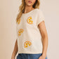 ORANGE PATCH SLEEVELESS KNIT TOP