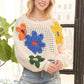 FLORAL PATCH SWEATER