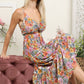 Twist Front Cut Out Tiered Maxi Dress
