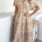 Bohemian Casual High-Waisted Color Block Dress DY327