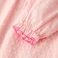 Autumn Halloween Light Pink Ghost Embroidery Smock Girl Dress
