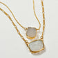 Power of Two Necklace Set - Druzy Quartz & Moonstone