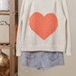 Collar Heart  V-Neck Pocket Knit Cardigan